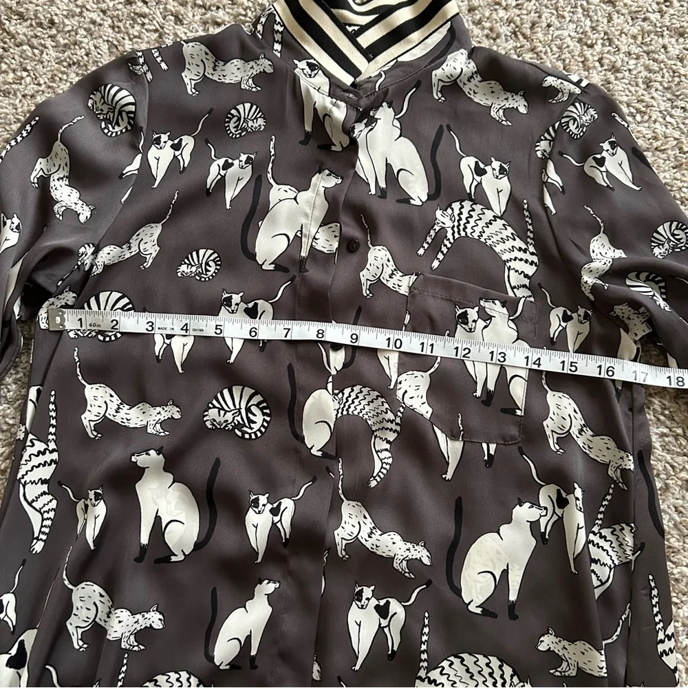 Zara Gray and White Animal Print Mini Dress - Picture 7 of 9